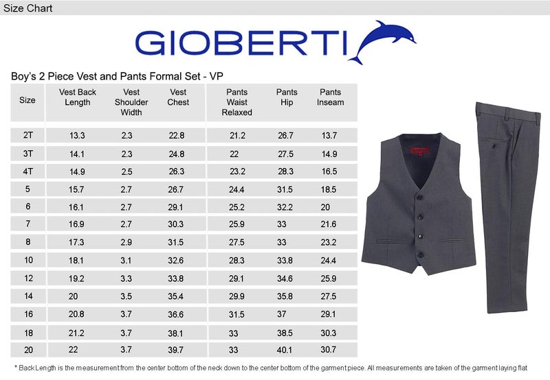Gioberti 2 Piece Kids Boys Black Vest and Pants Formal Set, 14 - Image 5
